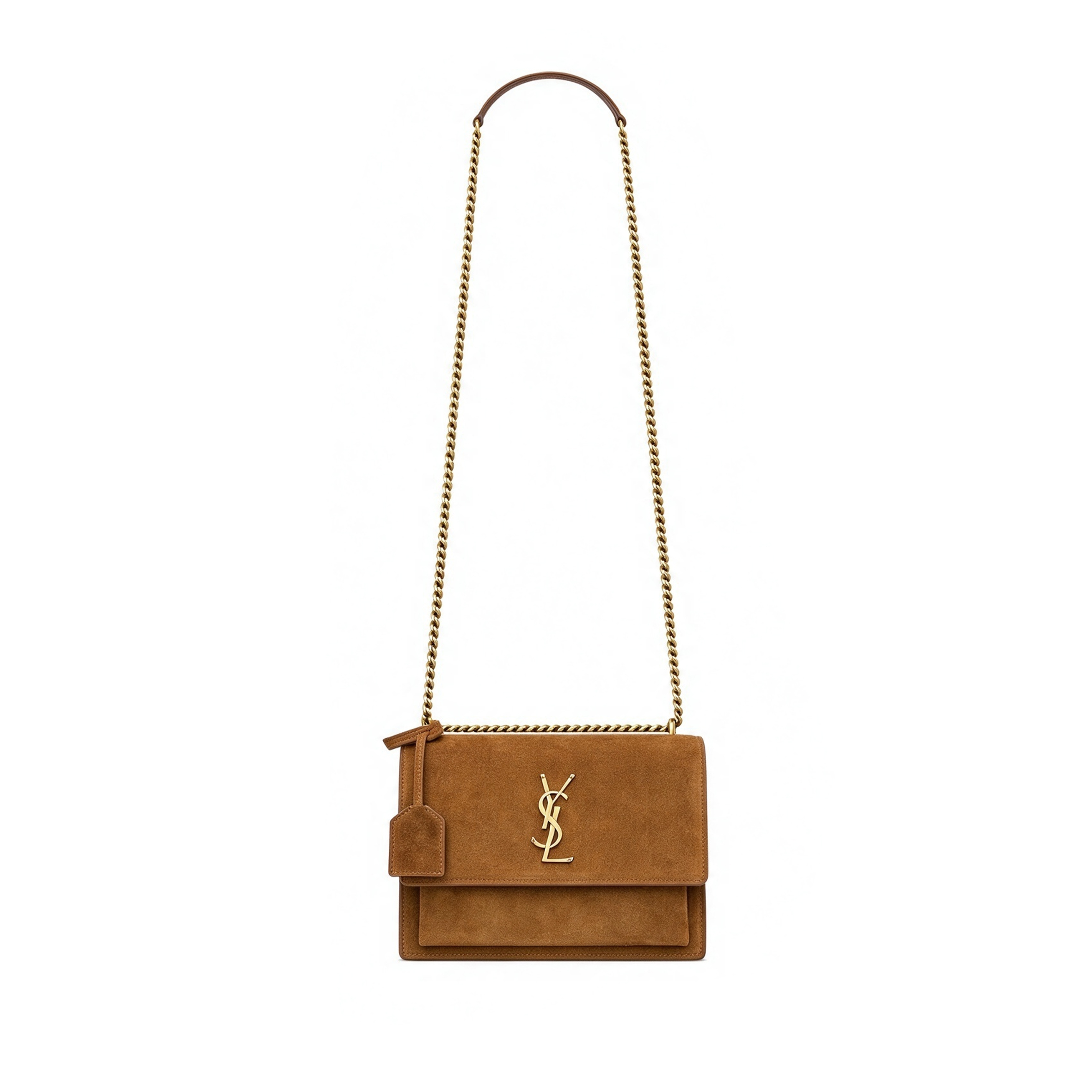 YSL SUNSET MEDIUM IN SUEDE 442906 (22*16*6.5cm)